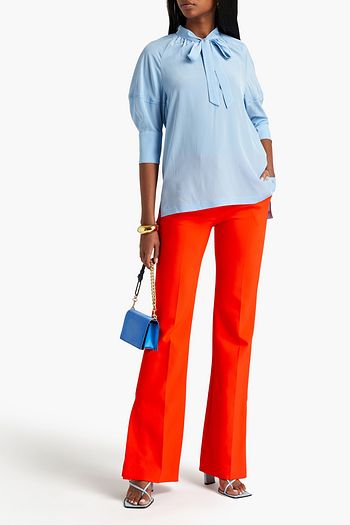 DIANE VON FURSTENBERG Lynn gathered silk crepe de chine blouse