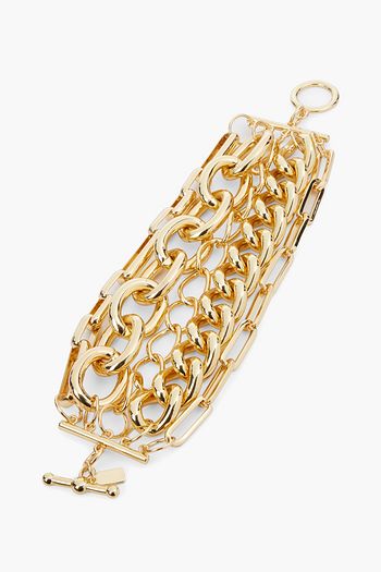 KENNETH JAY LANE 18-karat gold-plated bracelet