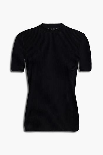 DION LEE Ribbed cotton T-shirt
