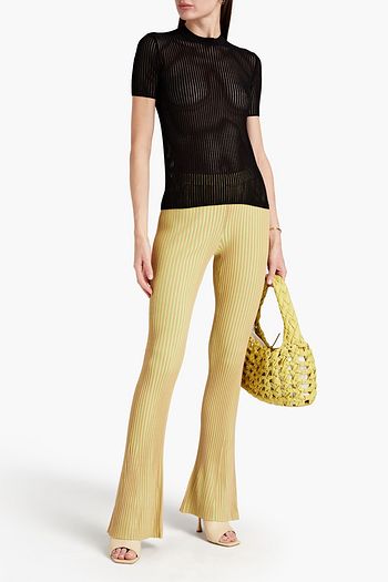 DION LEE Ribbed cotton T-shirt