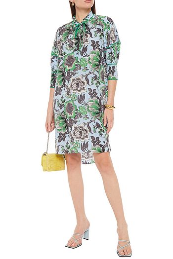 DIANE VON FURSTENBERG Lynn floral-print silk crepe de chine dress