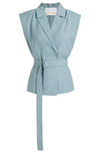 REMAIN BIRGER CHRISTENSEN Olivia double-breasted belted piqué vest
