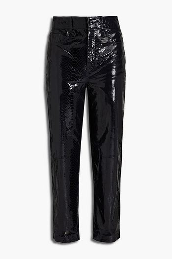 REMAIN BIRGER CHRISTENSEN Elsa snake-effect glossed-leather tapered pants