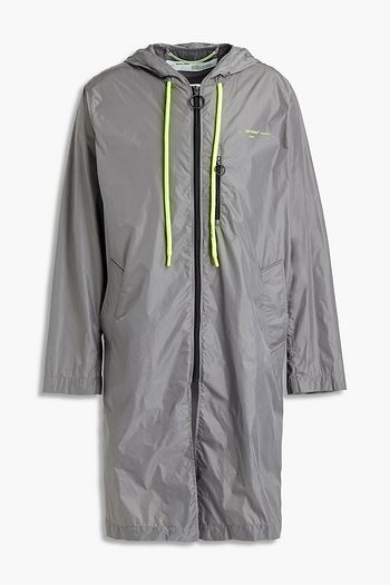 OFF-WHITE™ Printed shell hooded raincoat