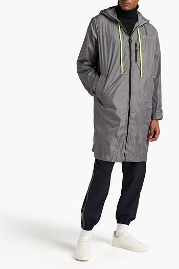 OFF-WHITE™ Printed shell hooded raincoat