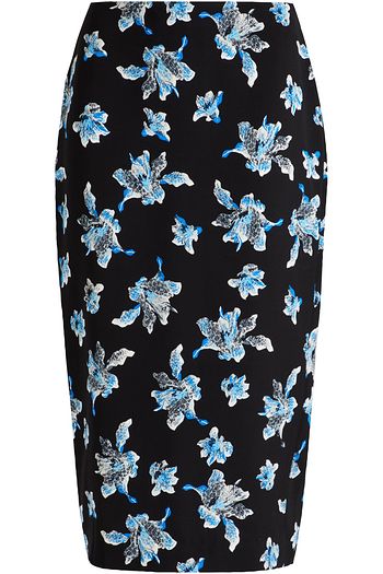 DIANE VON FURSTENBERG Floral-print crepe midi skirt