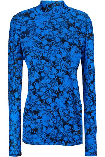 DIANE VON FURSTENBERG Remy floral-print mesh turtleneck top