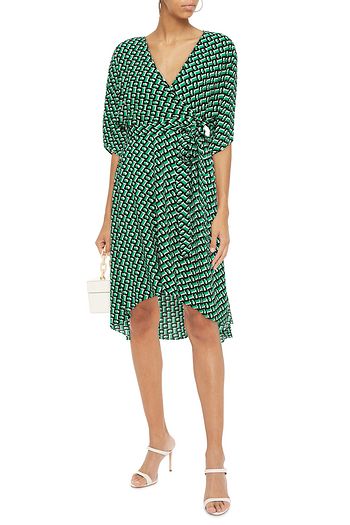 DIANE VON FURSTENBERG Eloise wrap-effect printed crepe de chine dress
