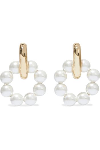 KENNETH JAY LANE Gold-tone faux pearl earrings
