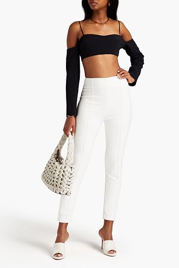 DION LEE Stretch-crepe slim-leg pants