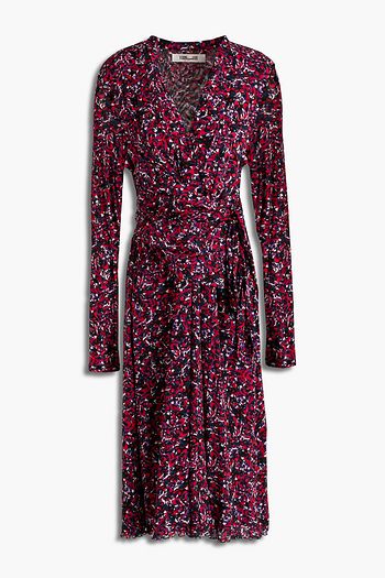 DIANE VON FURSTENBERG Brenda printed stretch-mesh midi dress