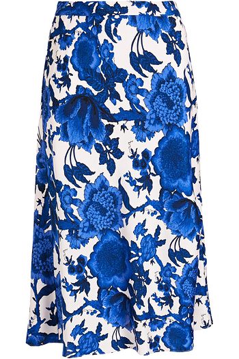 DIANE VON FURSTENBERG Beverly floral-print cady skirt
