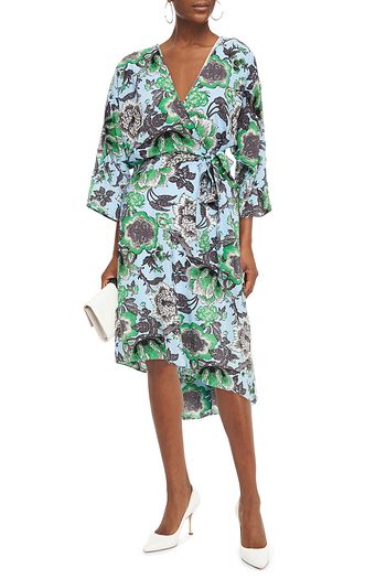 DIANE VON FURSTENBERG Floral-print silk crepe de chine dress
