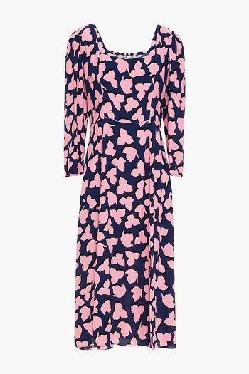 DIANE VON FURSTENBERG Joanna floral-print stretch-crepe midi dress