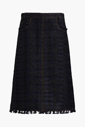 TORY BURCH Rock aus Metallic-Tweed