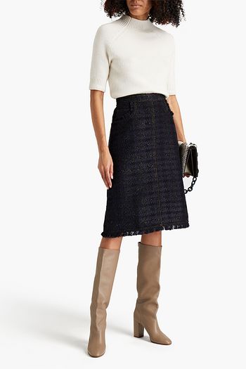 TORY BURCH Rock aus Metallic-Tweed