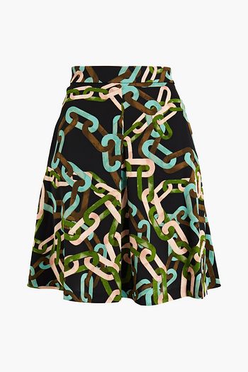 DIANE VON FURSTENBERG Abella printed crepe mini skirt
