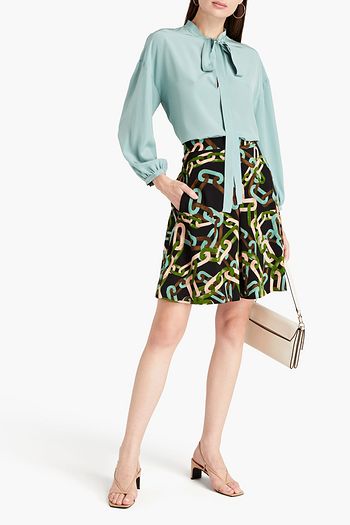 DIANE VON FURSTENBERG Abella printed crepe mini skirt