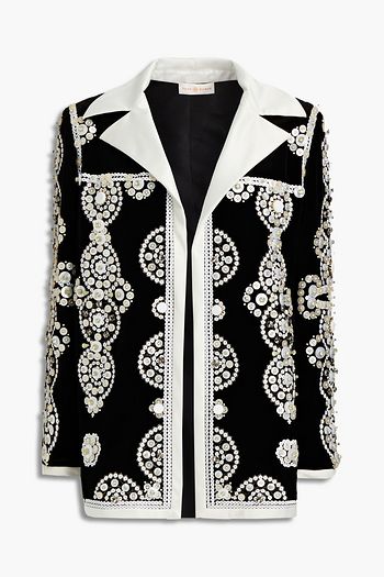 TORY BURCH Blazer aus Samt aus Stretch-Baumwolle mit Verzierung