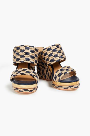 TORY BURCH Lola 100 jute espadrille mules