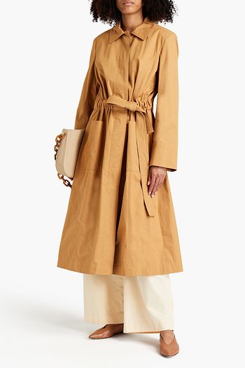 TORY BURCH Trenchcoat aus Baumwoll-Gabardine mit Raffung