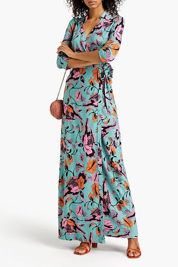 DIANE VON FURSTENBERG Abigail printed silk-jersey maxi wrap dress