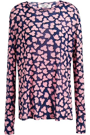 DIANE VON FURSTENBERG Logan printed mesh top