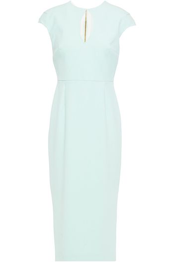 ROLAND MOURET Chiswell cutout stretch-crepe midi dress