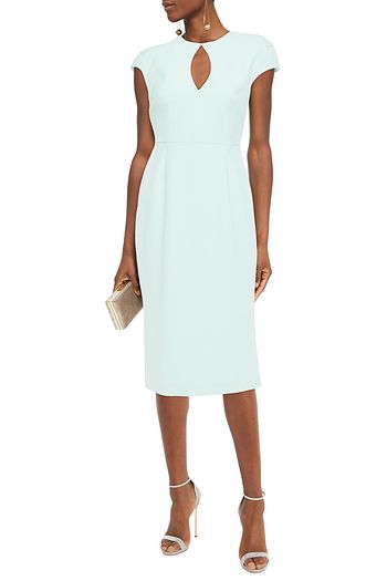 ROLAND MOURET Chiswell cutout stretch-crepe midi dress