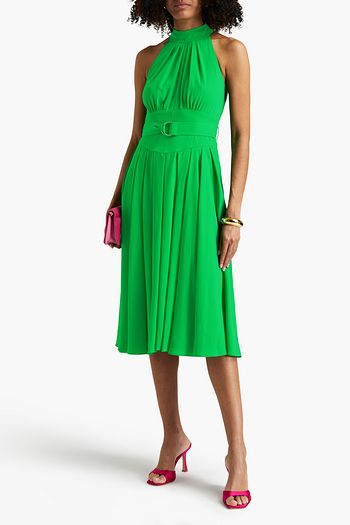 DIANE VON FURSTENBERG Nicola belted pleated crepe midi dress