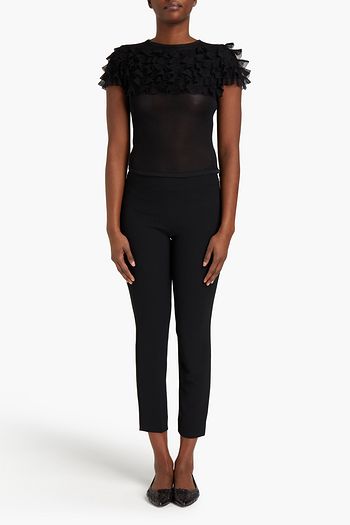 ALAÏA Ruffled silk top