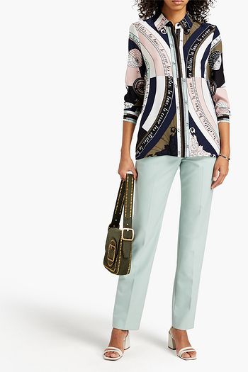TORY BURCH Sienna printed silk-satin crepe blouse