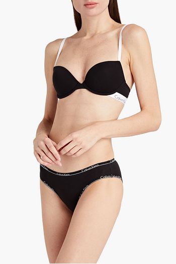 CALVIN KLEIN Set of two logo-print cotton-jersey low-rise briefs