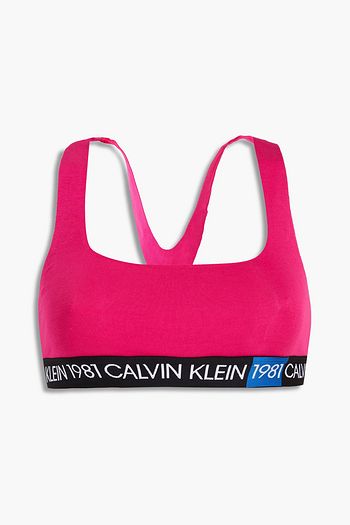 CALVIN KLEIN Stretch-cotton jersey sports bra