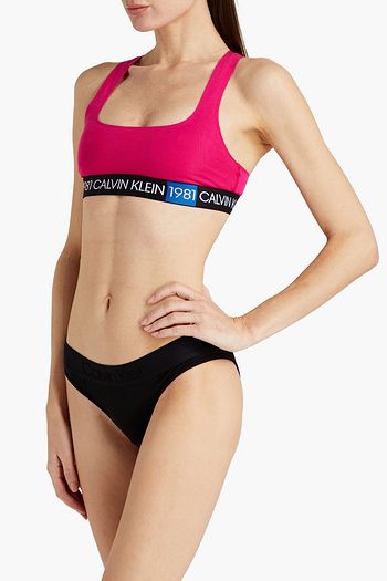 CALVIN KLEIN Stretch-cotton jersey sports bra
