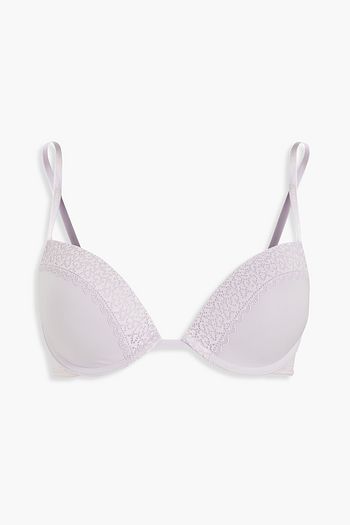 CALVIN KLEIN Lace-trimmed stretch bra