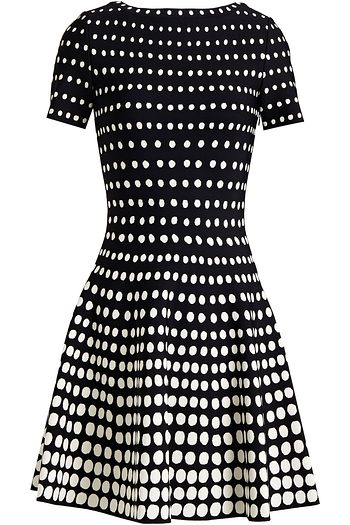 ALAÏA Polka-dot jacquard-knit mini dress