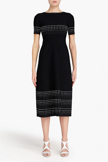 ALAÏA Jacquard-knit midi dress