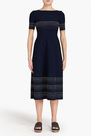 ALAÏA Jacquard-knit midi dress