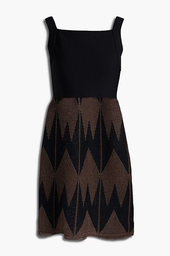 ALAÏA Minikleid mit Jacquard-Strickeinsatz