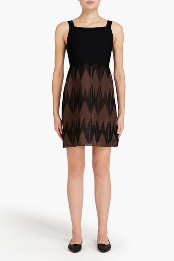 ALAÏA Minikleid mit Jacquard-Strickeinsatz