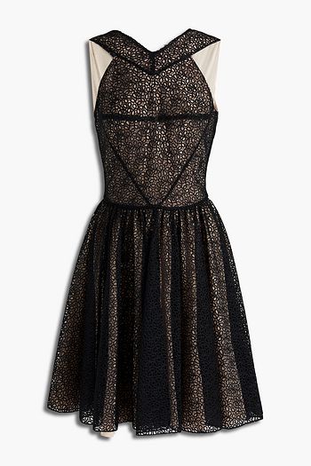ALAÏA Embroidered gathered tulle dress