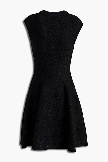 ALAÏA Minikleid aus Jacquard-Strick mit Metallic-Effekt