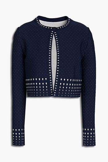 ALAÏA Jacquard-knit bolero