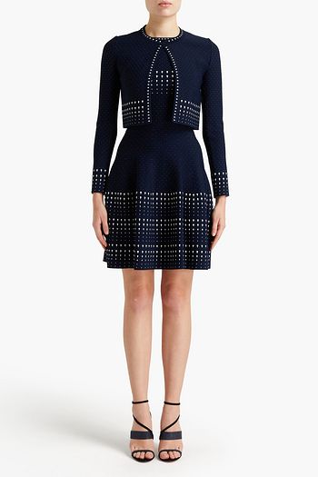 ALAÏA Jacquard-knit bolero