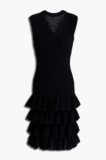 ALAÏA Gestuftes Kleid aus Jacquard-Strick