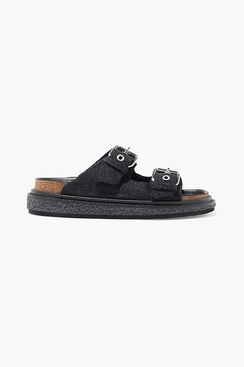 ISABEL MARANT Ledkin buckled flannel slides