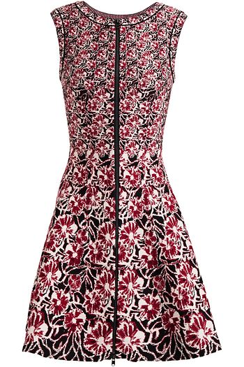 ALAÏA Jacquard-knit wool-blend mini dress