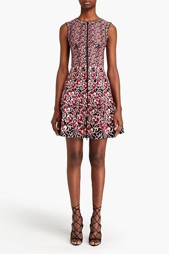 ALAÏA Jacquard-knit wool-blend mini dress