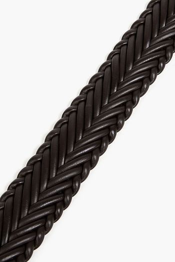 ERMENEGILDO ZEGNA Braided leather belt